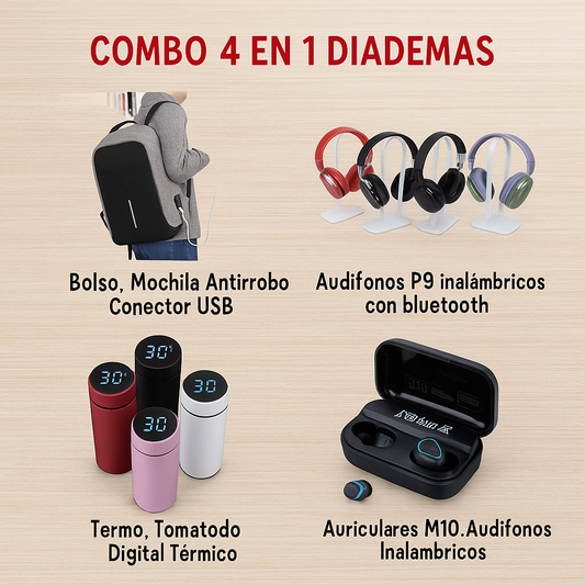 Combo 4 en 1 Diademas